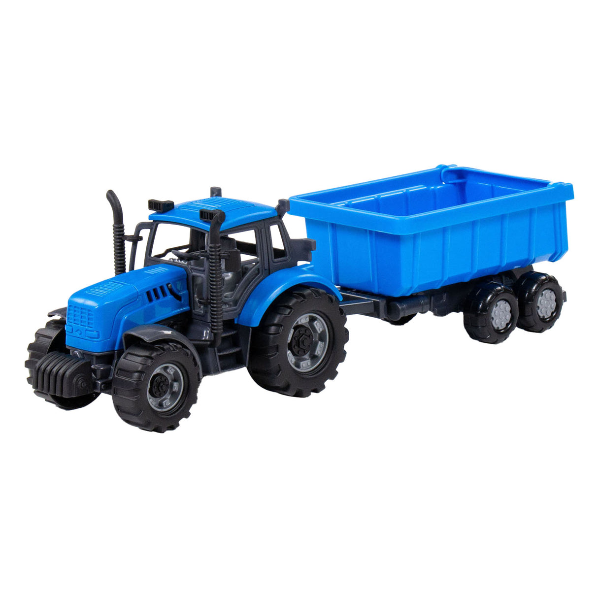 Cavallino Toys Cavallino traktor med Tipping Truck Trailer Blue, skala 1:32