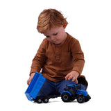 Cavallino Toys Cavallino Ciągnik z przyczepą ciężarówki z napiwkami niebieski, skala 1:32