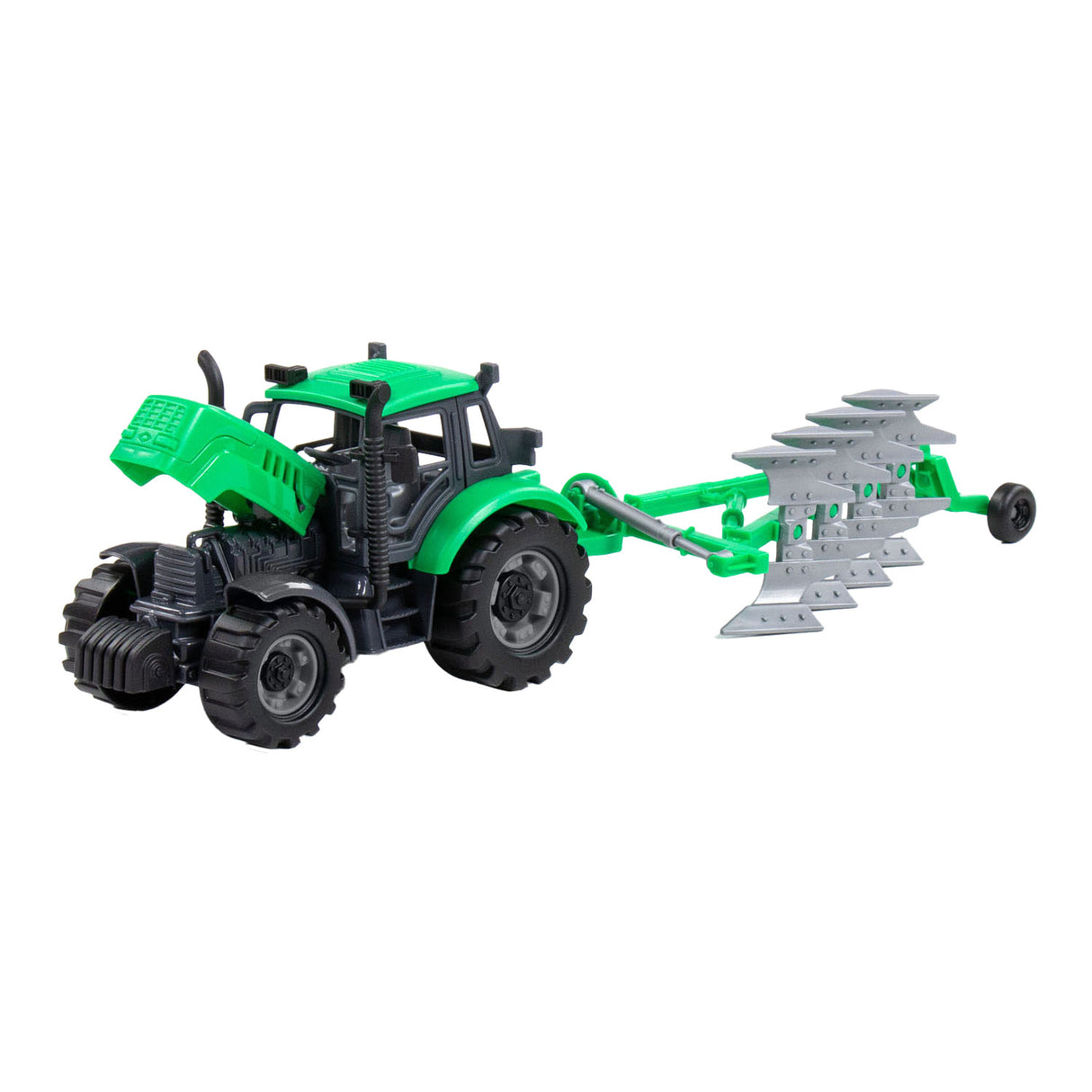 Cavallino Toys Cavallino traktor med Ploeg Green, skala 1:32