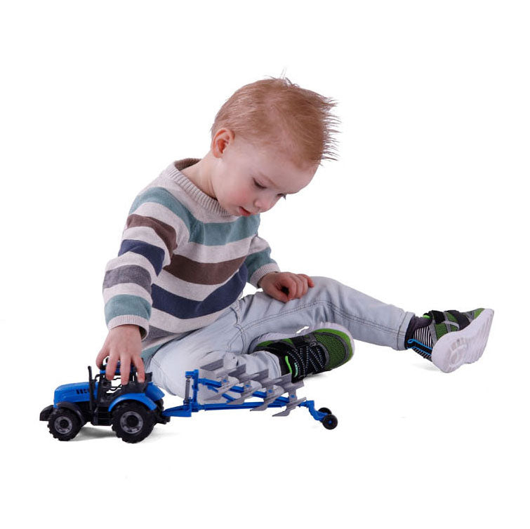 Cavallino Toys Cavallino traktor med Team Blue, skala 1:32