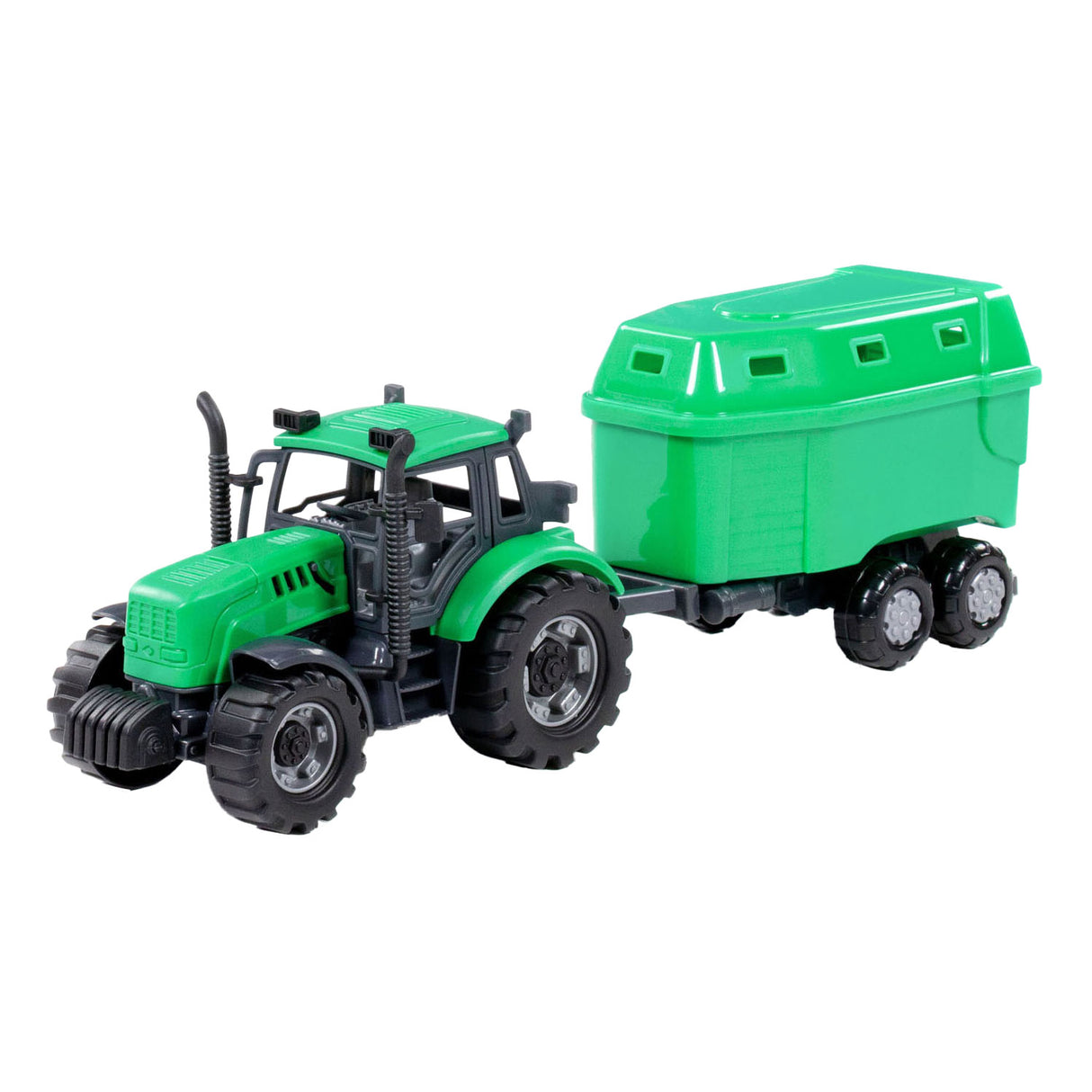 Cavallino Toys Cavallino Tractor With Horse Trailer Green, skala 1:32