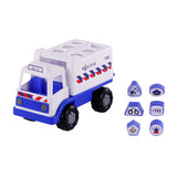 Cavallino Toys Cavallino Police Truck Form Stew med 6 blokke, 26 cm