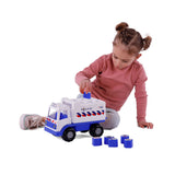 Cavallino Toys Cavallino Police Truck Form Stew med 6 blokke, 26 cm