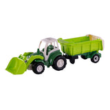 Cavallino Toys Cavallino XL Traktorgrün mit Neigungsanhänger, 86,5 cm