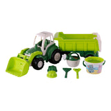 Cavallino Toys Cavallino XL Tractor Groen met KiepAanhangwagen en Emmerset, 9dlg.