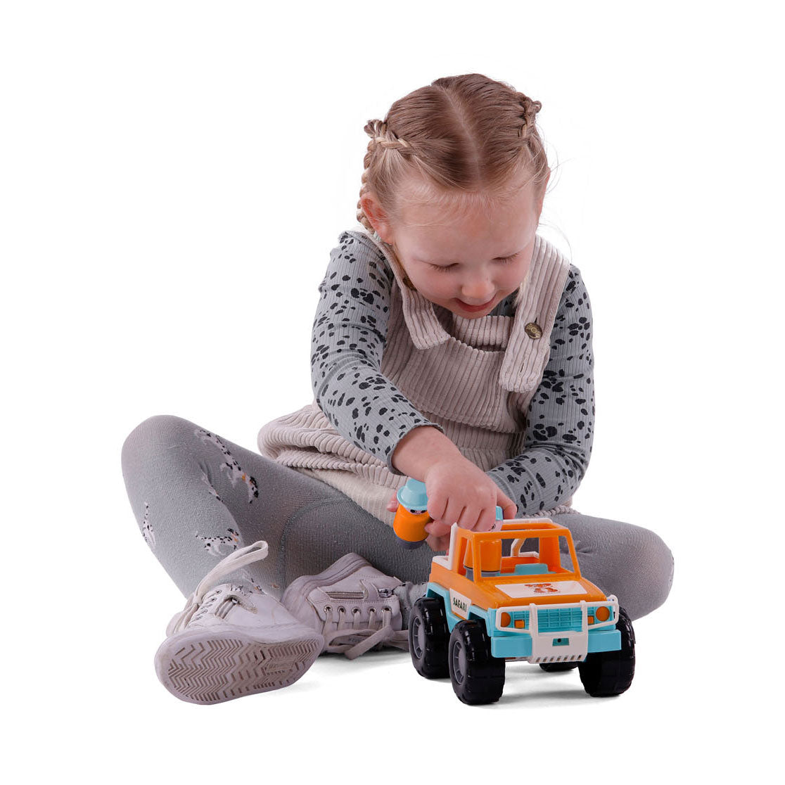 Cavallino jeep orange with 2 play figures