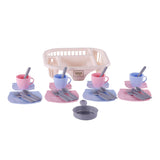 Cavallino Toys Cavallino Servies met Afwasrek Roze, 30dlg.