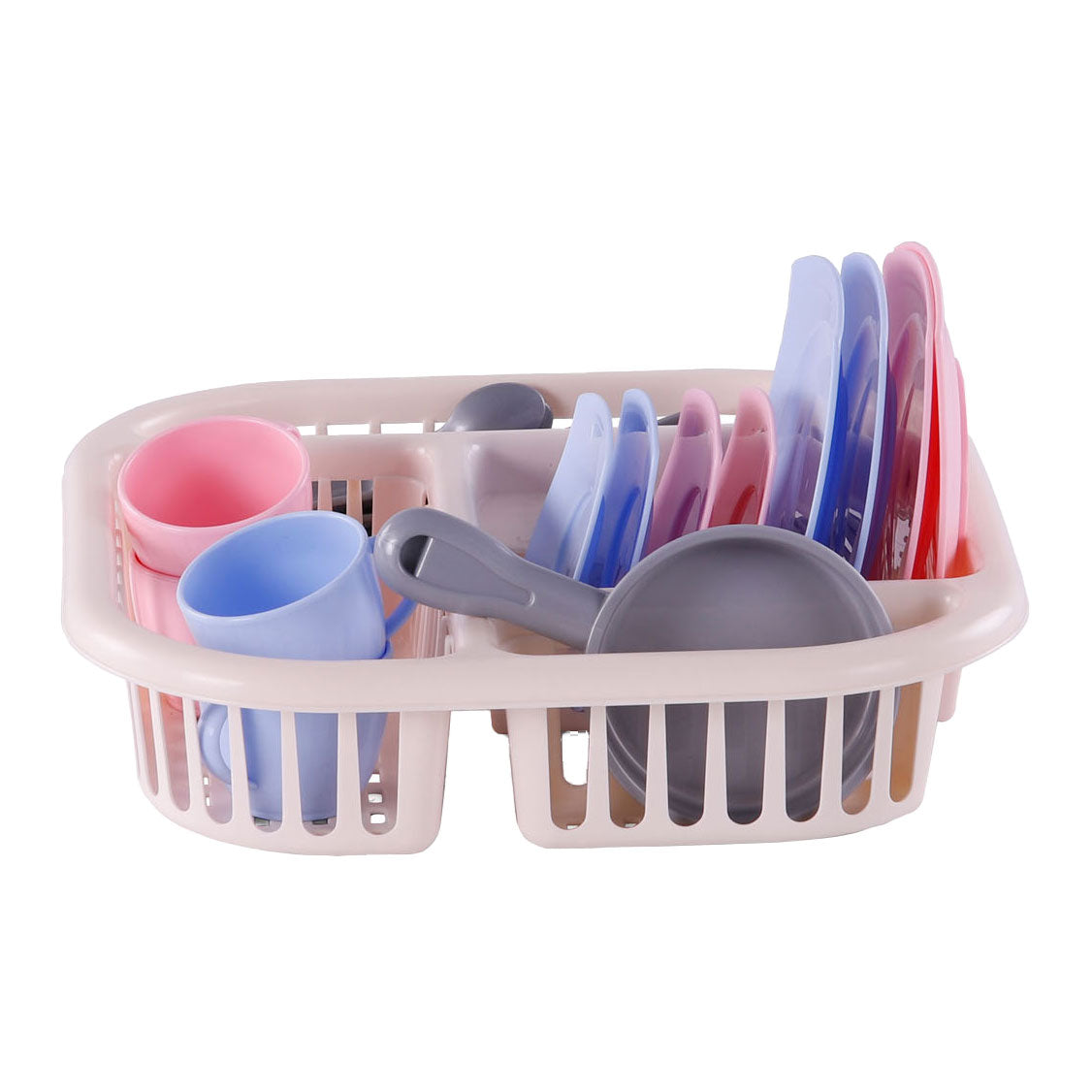 Cavallino tableware with dish rack pink, 30 pcs.