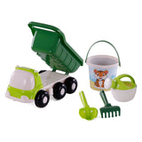 Cavallino Toys Cavallino Strand Kiepwagen met Emmerset Groen, 5dlg.