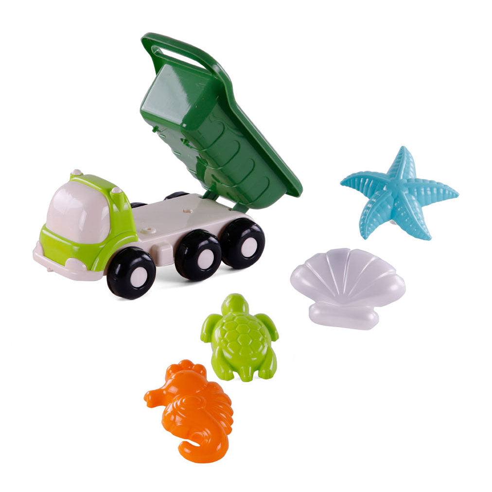 Cavallino Toys Cavallino Beach Kiepwagen with 4 sand shapes Green