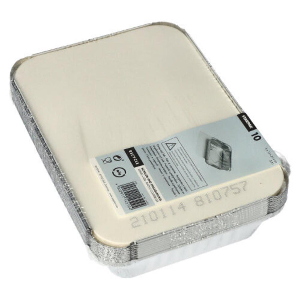 Papstar aluminum trays+dks 21x15x3 10 pcs