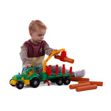 Cavallino Toys Cavallino Classic Tractor mit Anhänger und Holz, 61 cm