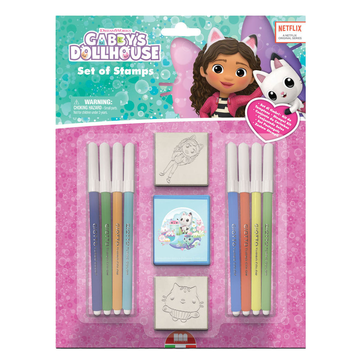 Multiprint Gabby's Dollhouse Tampon Set, 11dlg.