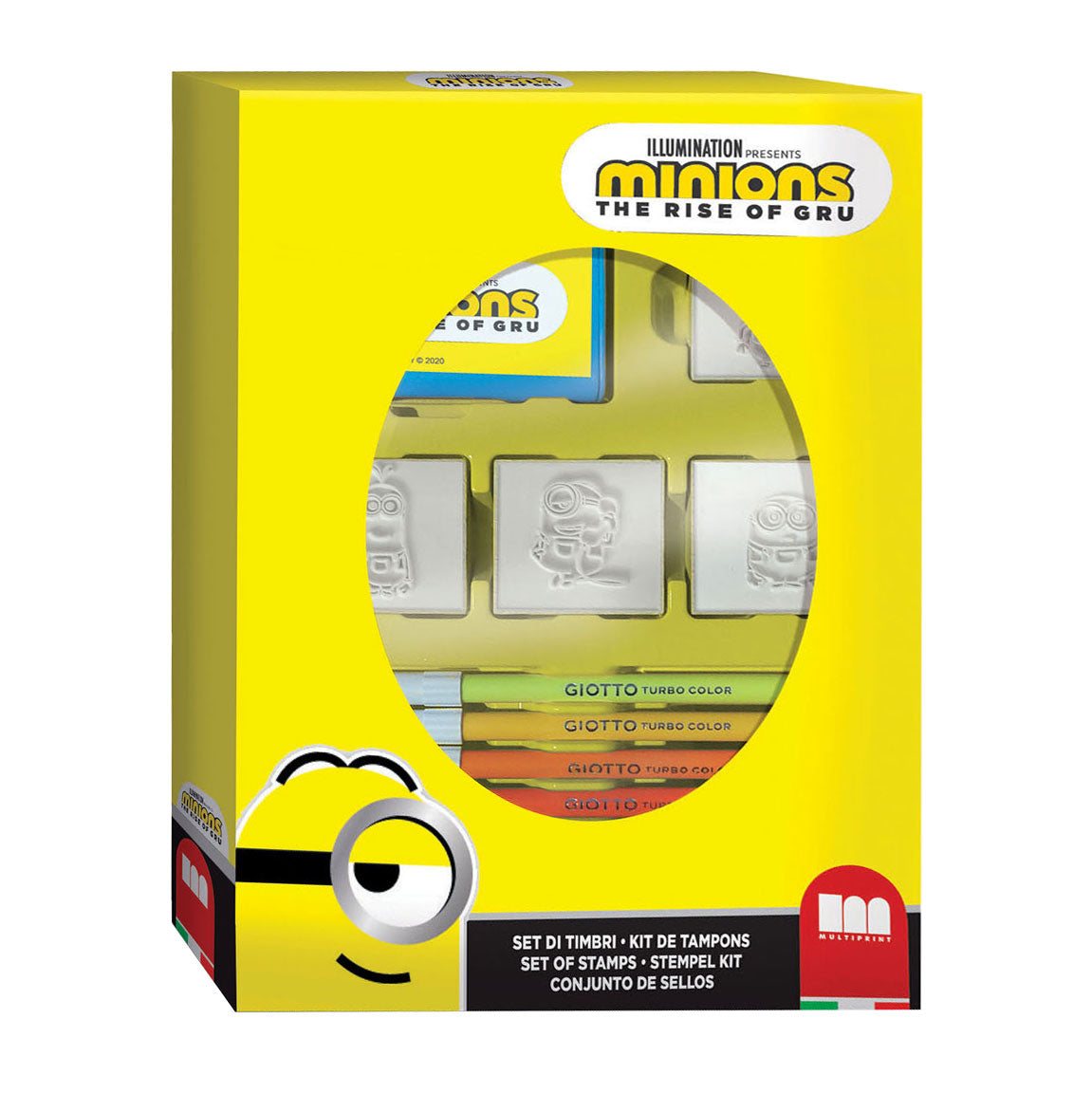 Multiprint Minions Stempelset met 4 Stempels