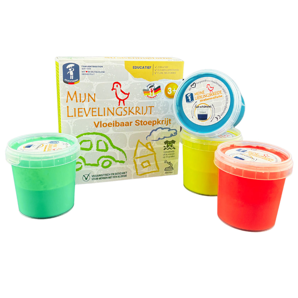 Feuchtmann my favorite chalk - liquid sidewalk chalk, 4x100gr.