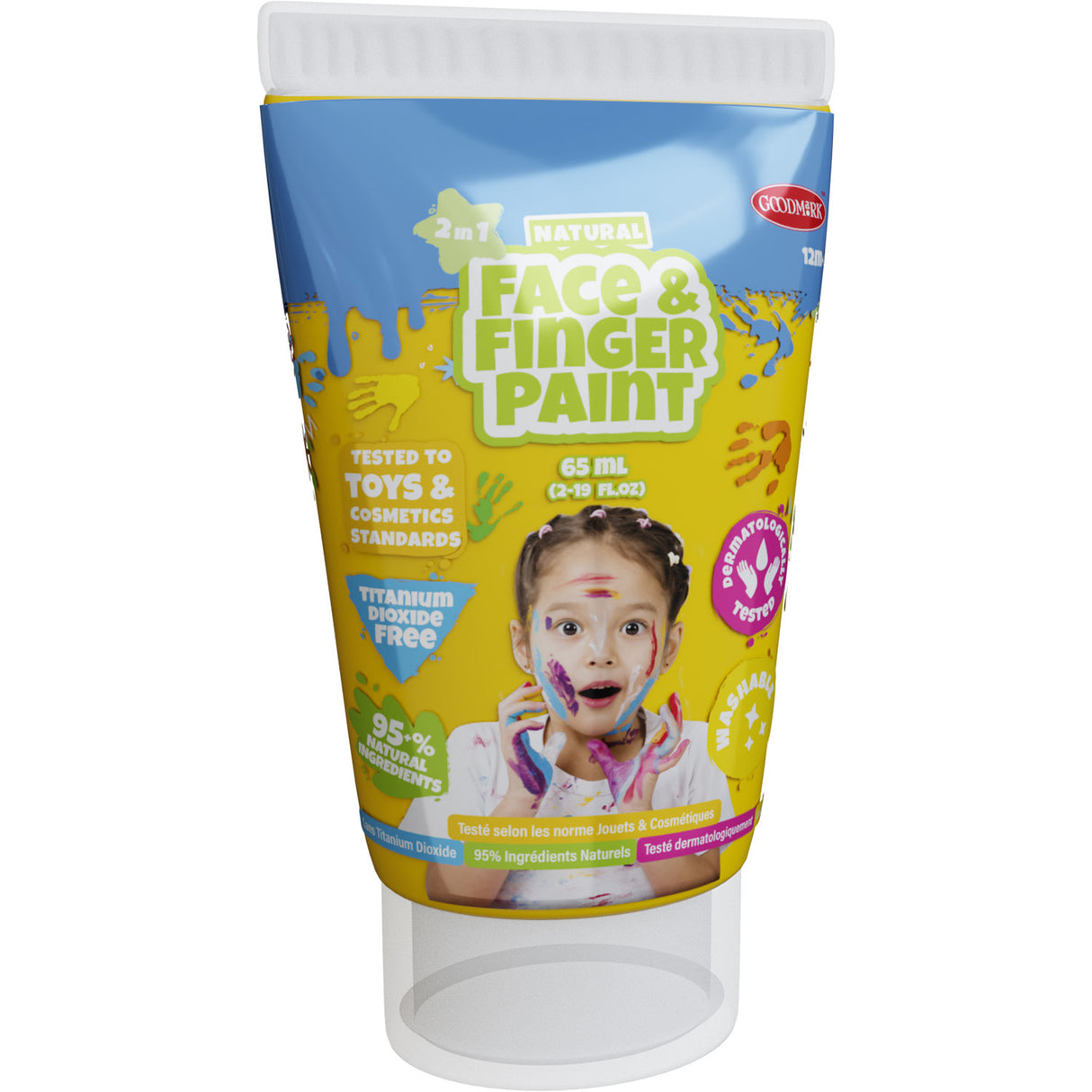 Boti Natural Face Fingerpaint Rurpt - Geel, 65 ml