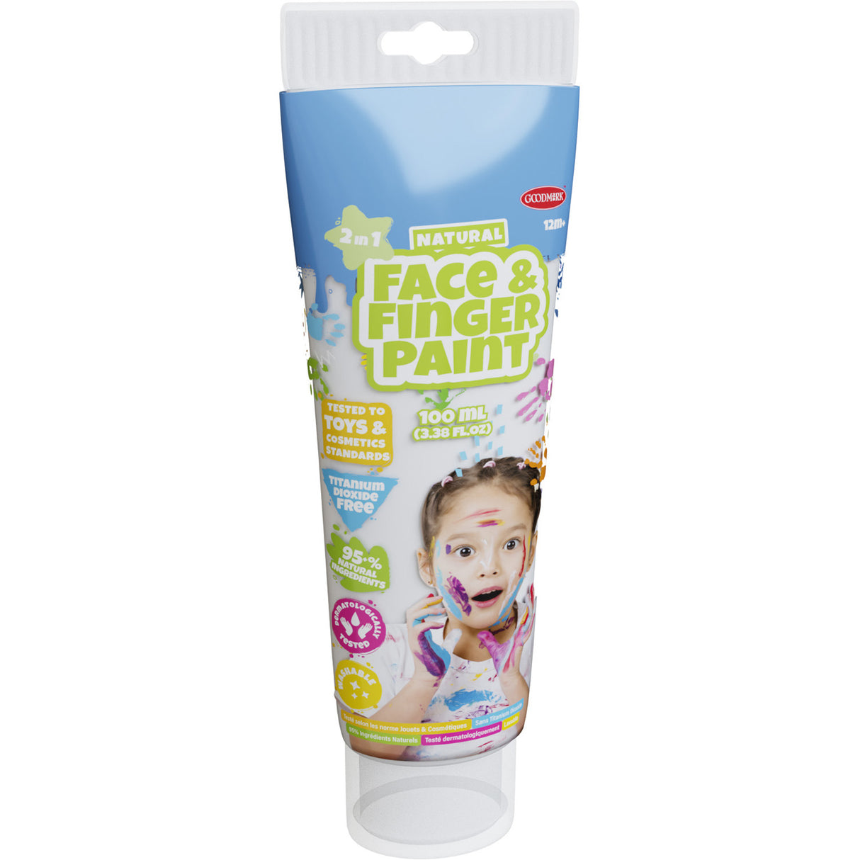 Boti Natural Face FingerPaint Tube - Hvid, 100 ml