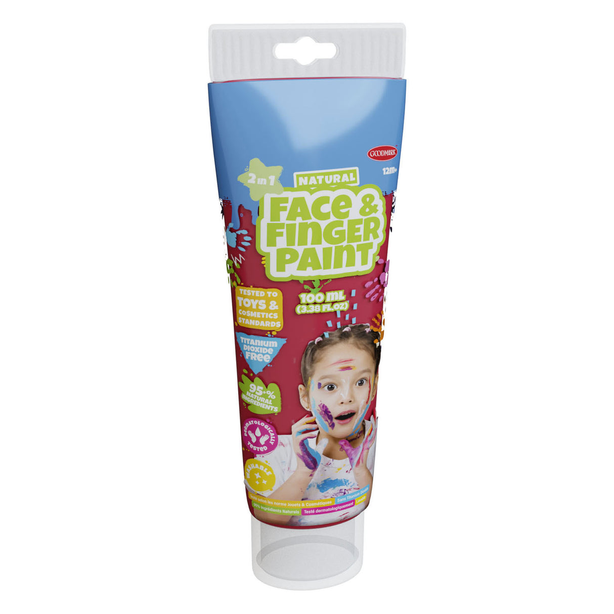 Boti Natural Face Fingerpaint Tube - Röd, 100 ml