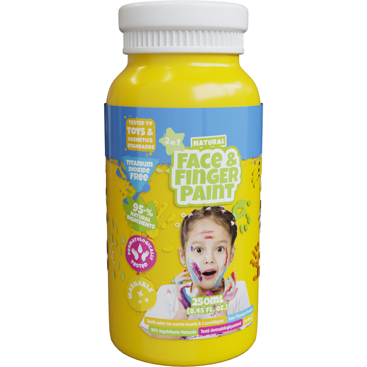 Boti Natural Face FingerPaint steklenica - Geel, 250ml