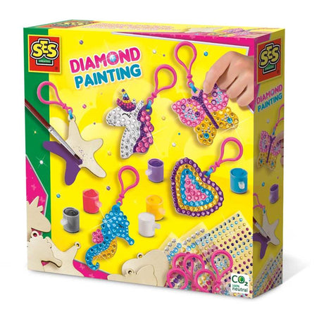 Ses creative ses diamantová malba - dřevěné kroužky na klíče