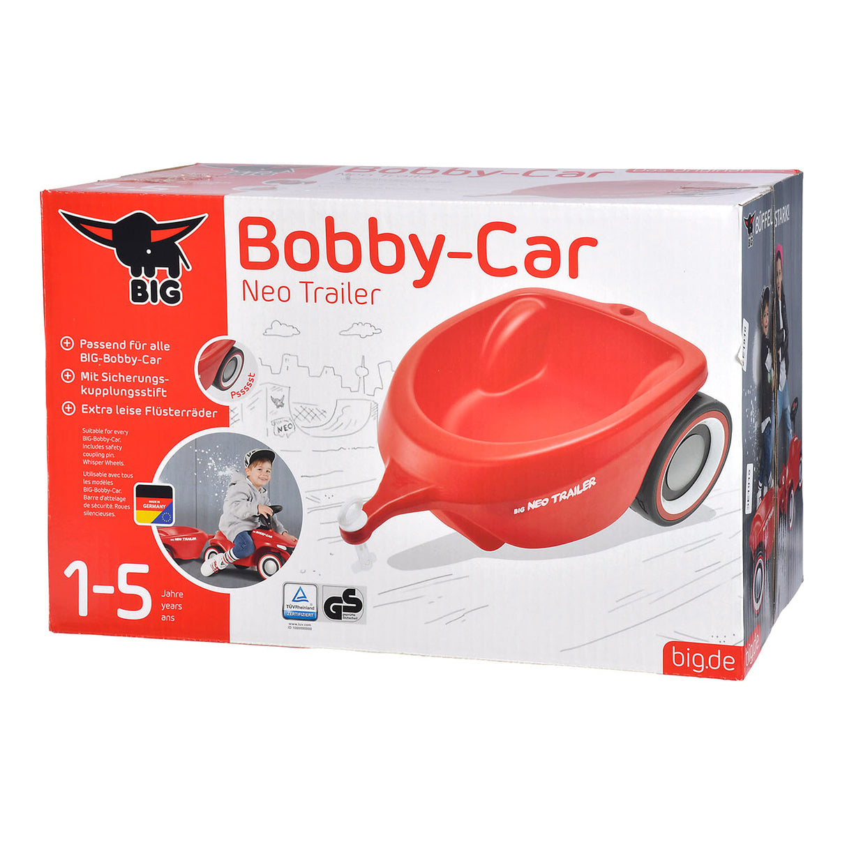 Big Bobby Car Neo Trailer Red