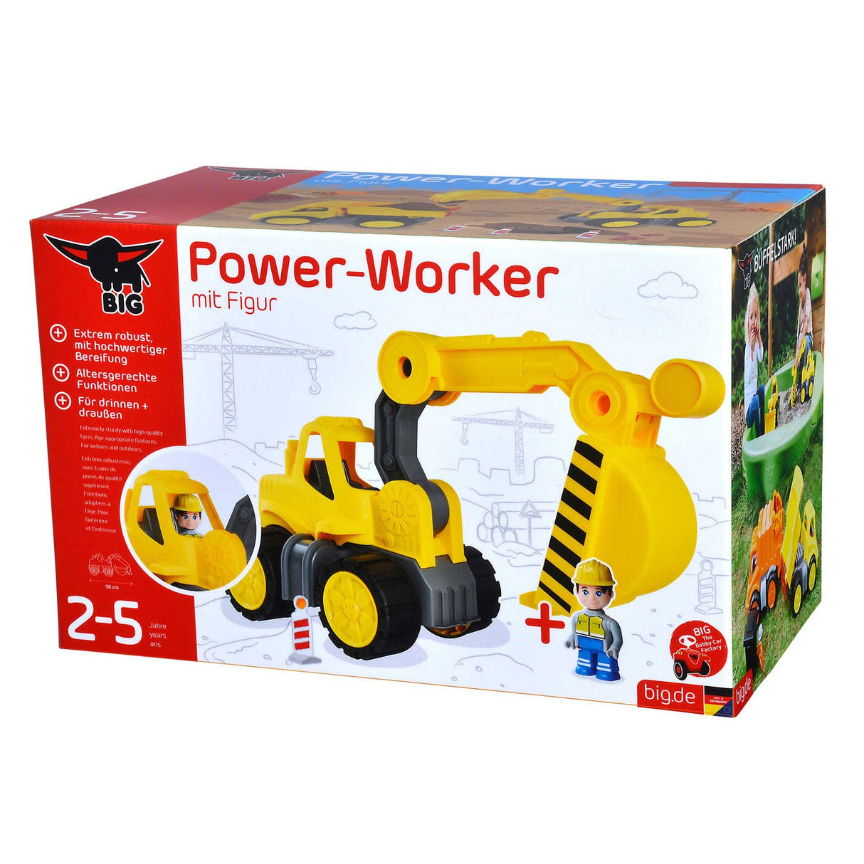 Grand Power Worker MIDI Excavator avec une silhouette