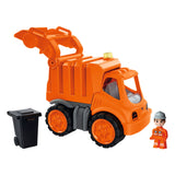 Big Power Worker Midi Garbage Truck con figura