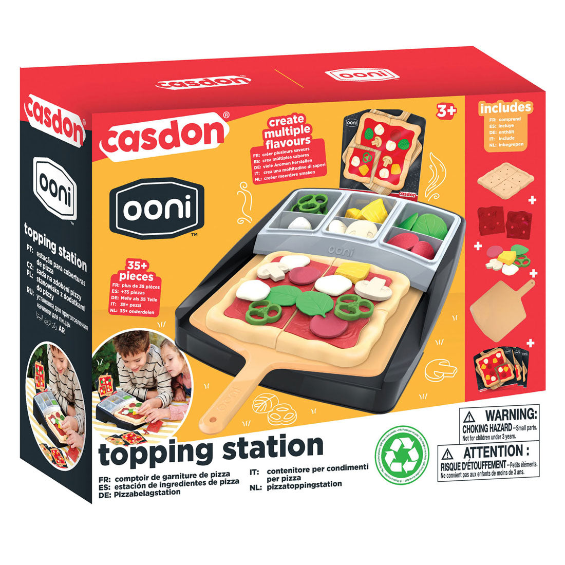 Casdon ooni toy pizza topping station playset
