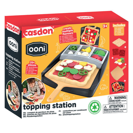 Casdon ooni toy pizza topping station playset