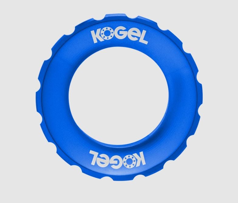 Bullet lockring centerlock compatible rotor lockring external blue