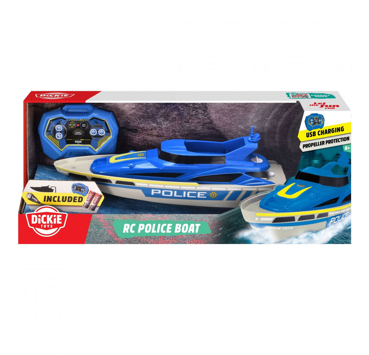 Dickie RC steausabelle Police Boot RTR