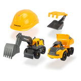 Dickie Volvo construction work vehicles with helmet