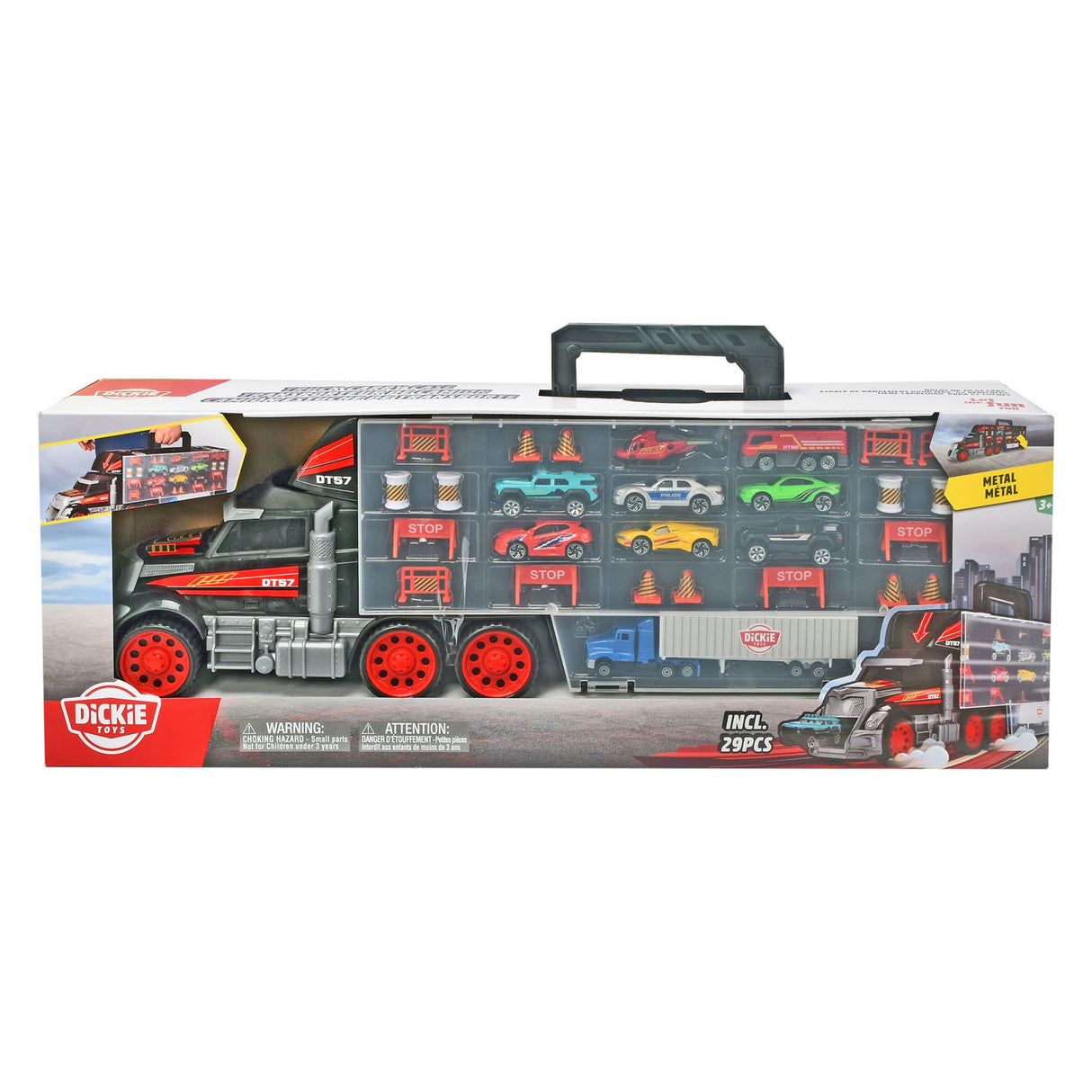 Dickie truck storage case with cars