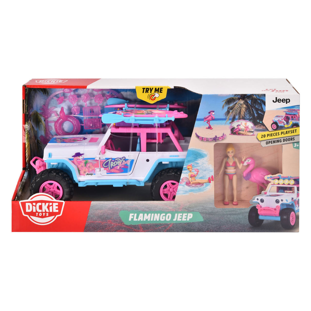 Dickie Flamingo Jeep with play figure