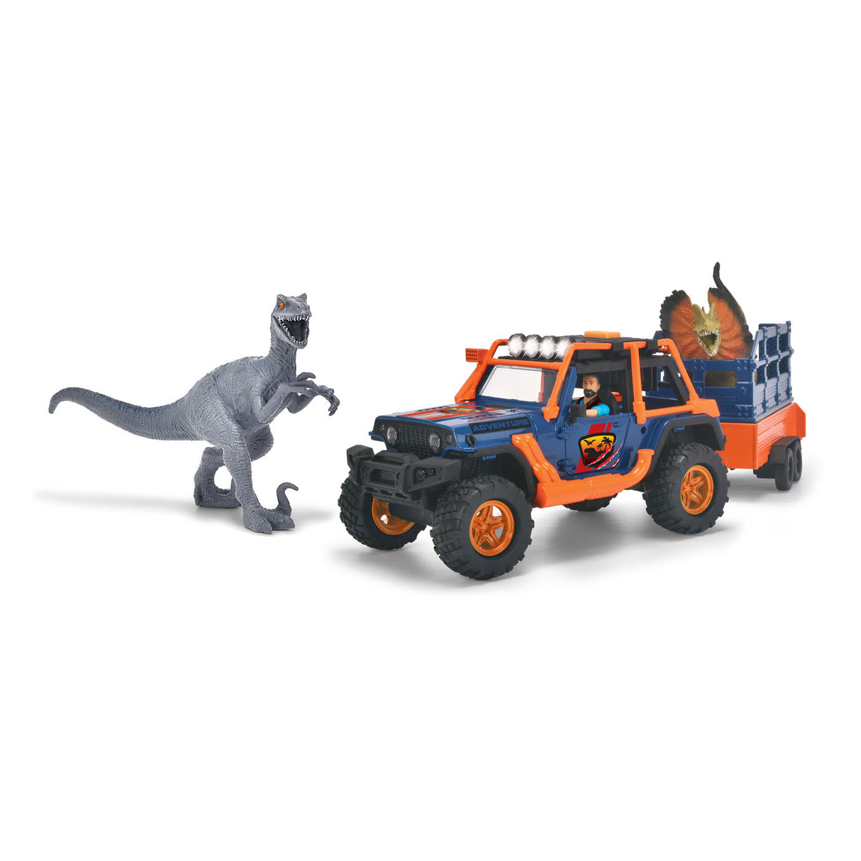 Dickie Dino Jeep with trailer play set