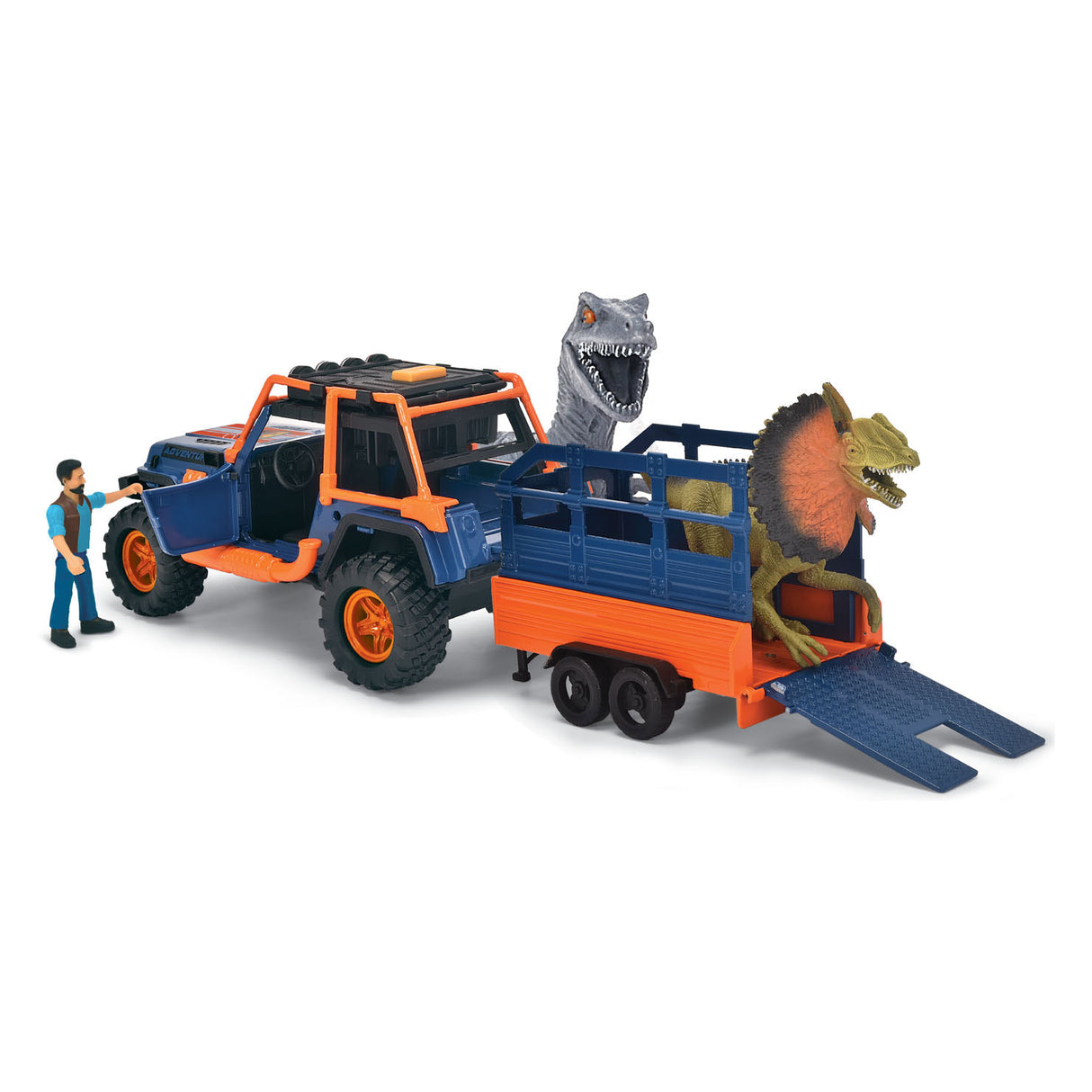 Dickie Dino Jeep with trailer play set