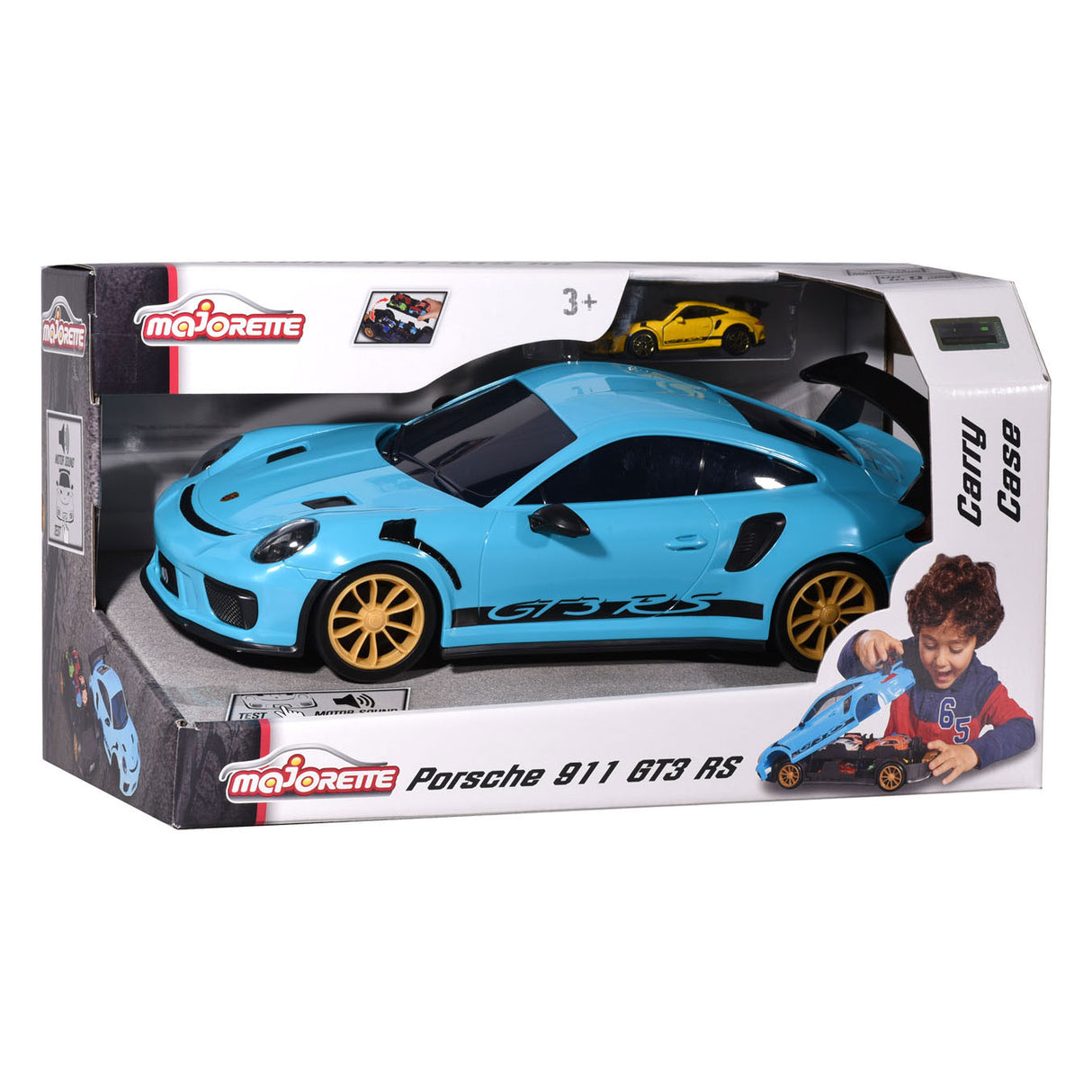 Majorette Porsche 911 GT3 RS Backing suitcase + 1 car