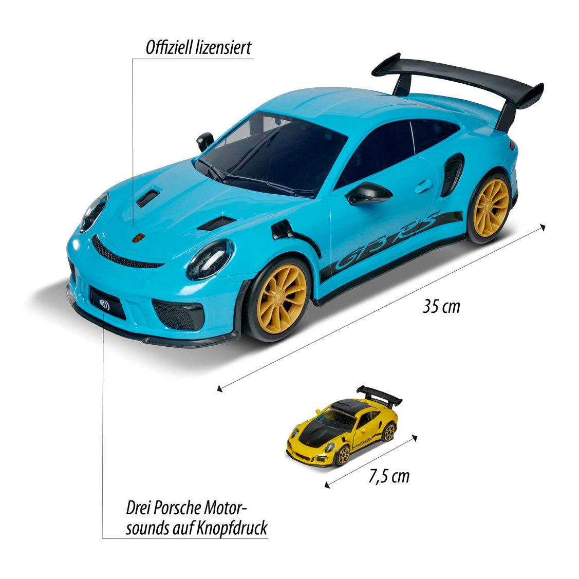 Majorette Porsche 911 GT3 RS Backing suitcase + 1 car