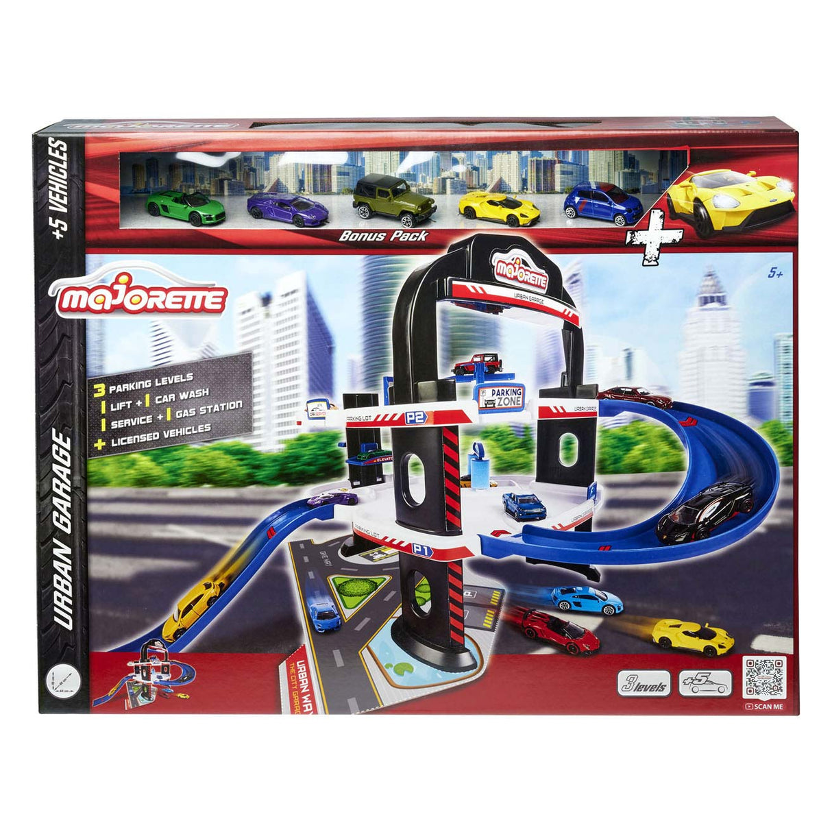 Majorette Urban Garage con 5 auto