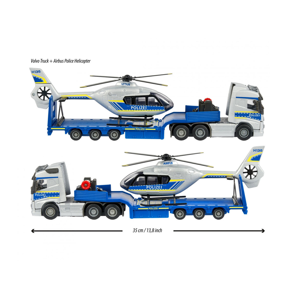 Majorettte Volvo Camion mat Helikopter Police