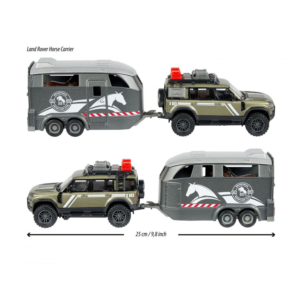 Majorette land rover with horse trailer