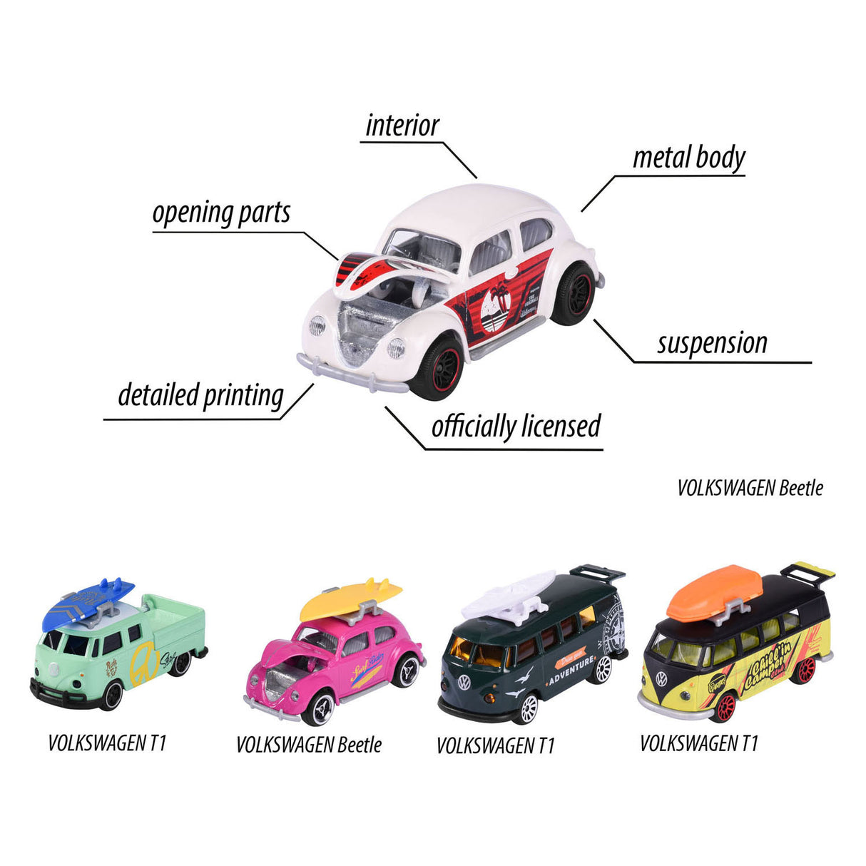 Majorette Volkswagen The Originals Game Cars, 5e.