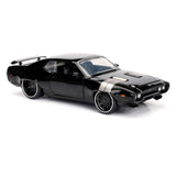 De Jada Toys Jada Diadie stierwen séier fofzeg FF8 1972 Plymouth GTX RACAPUTO 1:24