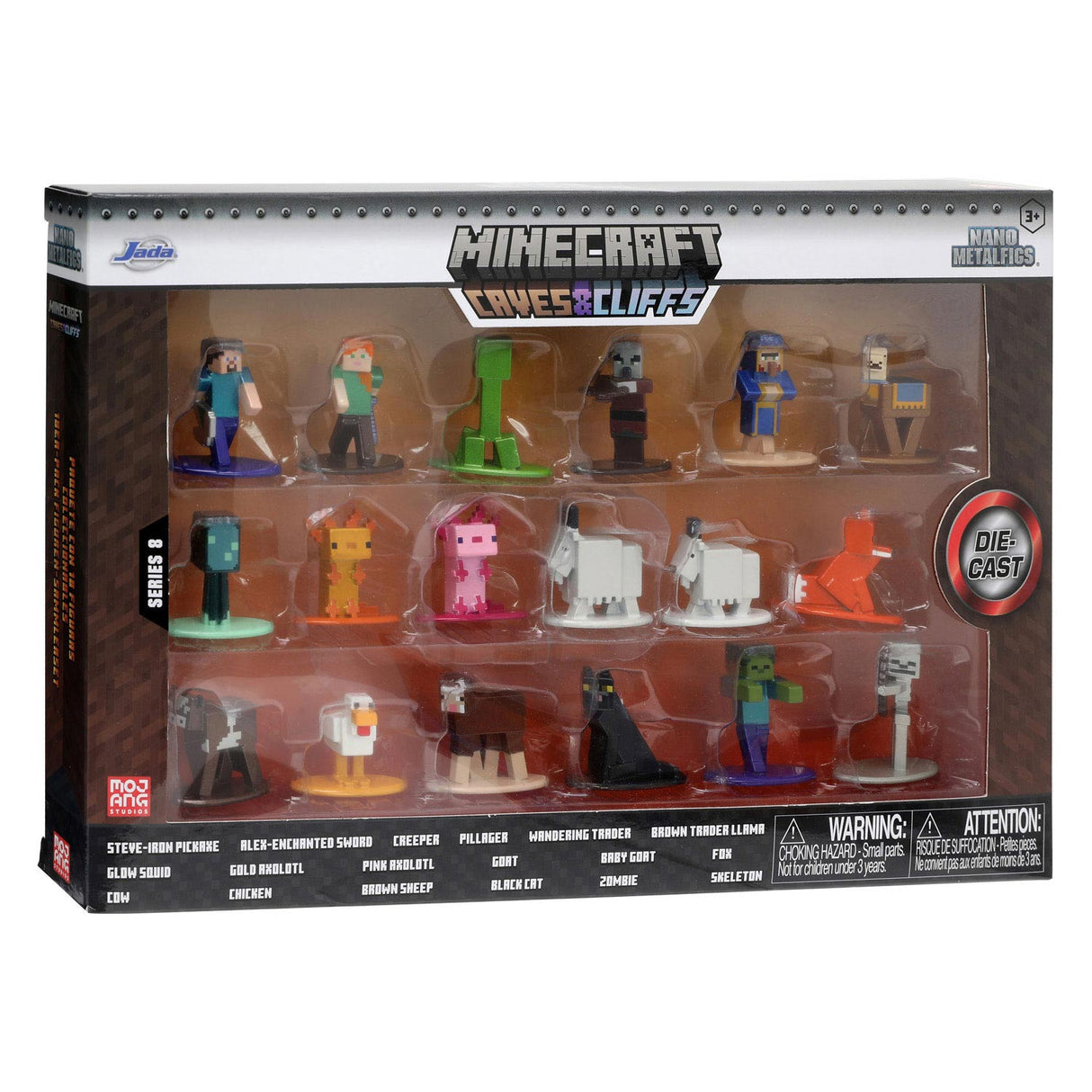 JADA Hračky Jada Die Cast Minecraft Multi Pack Nano Action Figures Wave 8