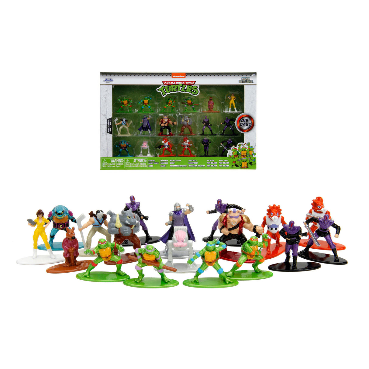 De Jada Spillsys Jada Metalfigs stierwen-Cast Teenage mutant Ninja Turtles Wave 1 18st.