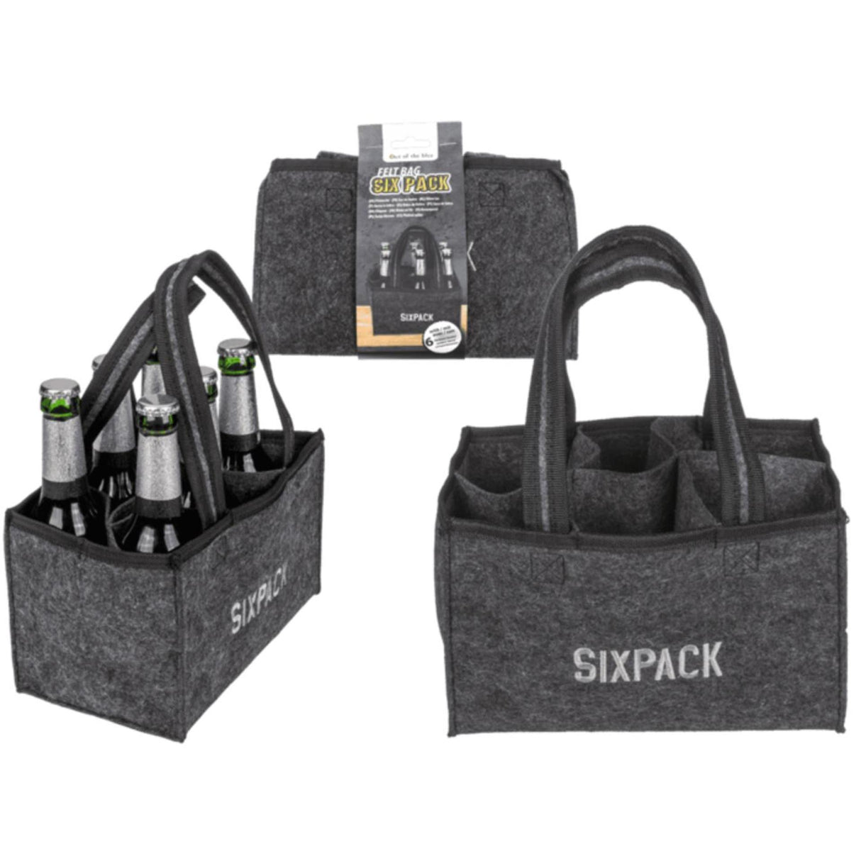 Ootb felt beer bottle holder six pack
