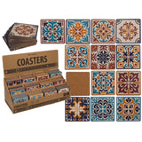 Ootb coaster mosaic cork 9.5x9.5x0.5cm