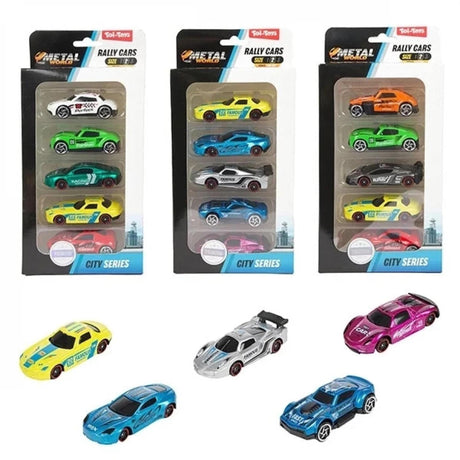 Toi-toys toi toys rally cars set of 5 metal