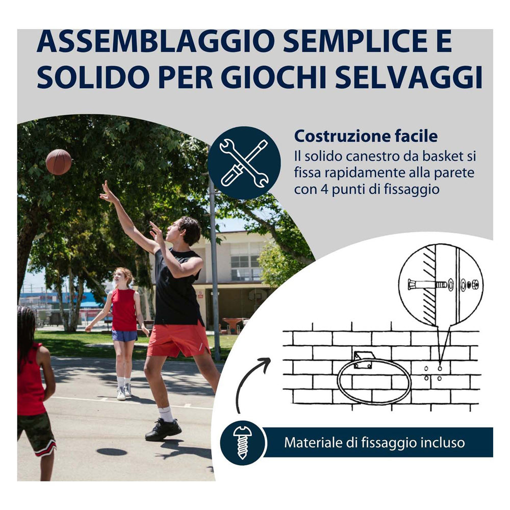 Hudora basketball ring metal with net