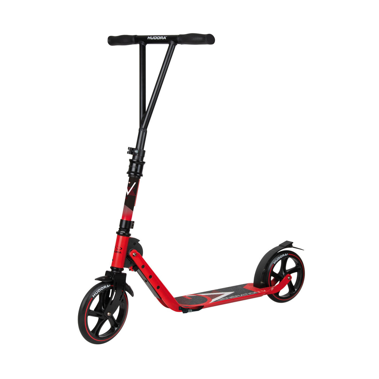 Hudora Bigwheel 205 med V-formet rattet rød